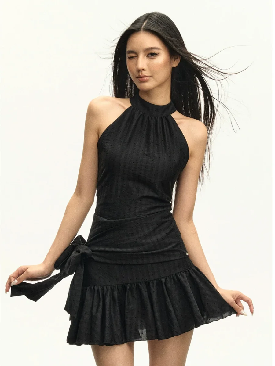 ARISEISM | Bow Halter Sleeveless Dress - 3