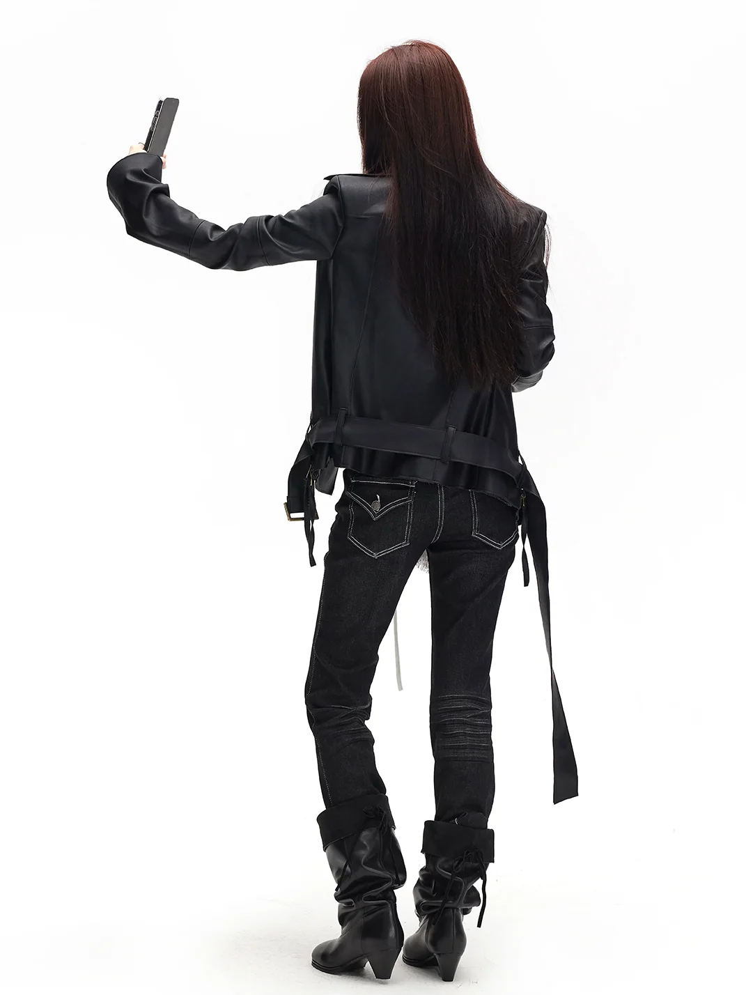 Common in 0120 | Vintage Two-Way Zip Faux Leather Jacket