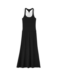 ACSENSE STUDIO | Slim-Fit Faux Two-Piece U-Neck Tank Dress