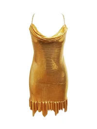 BadGirlsClub | Metallic Sequin Bodycon Backless Mini Dress