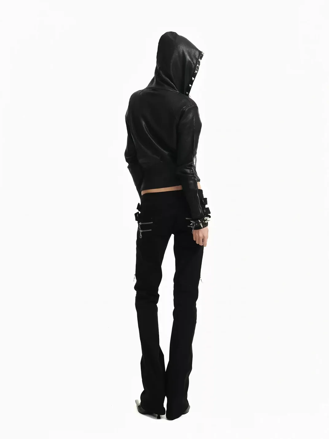 Rebrllion | Waxed Studded Slim-Fit Knit Sweater