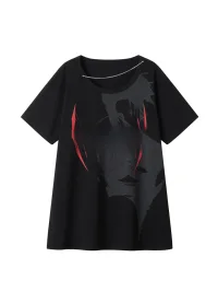 GOST | Oversized Chain Detail Silhouette Print Short-Sleeve Dress