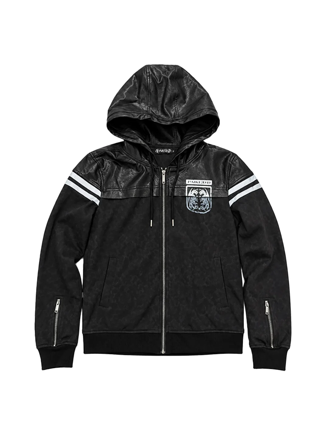 PAIKI | Slim Fit Hooded Panelled Jacket With Reflective Stripes