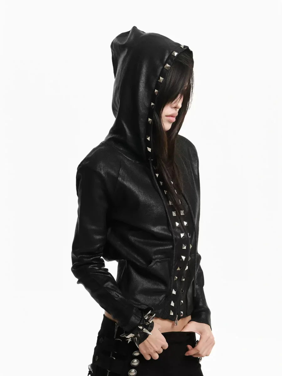 Rebrllion | Waxed Studded Slim-Fit Knit Sweater - 4