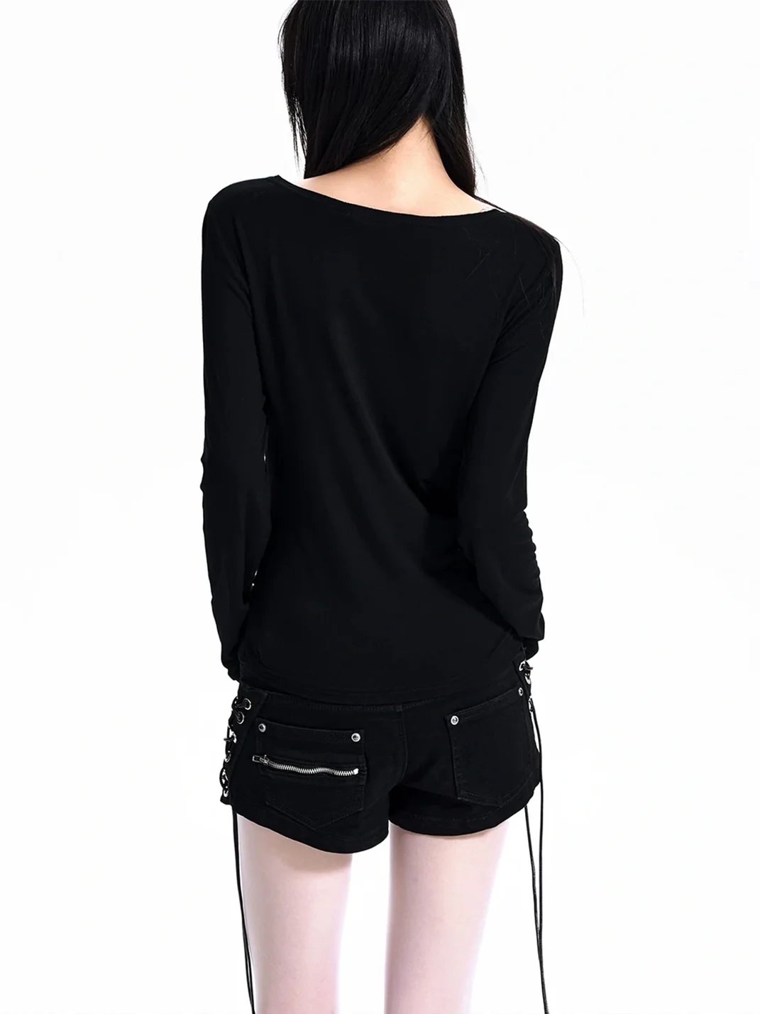 STARTEXCEEDEND | Distressed Portrait Print Long Sleeve T-Shirt