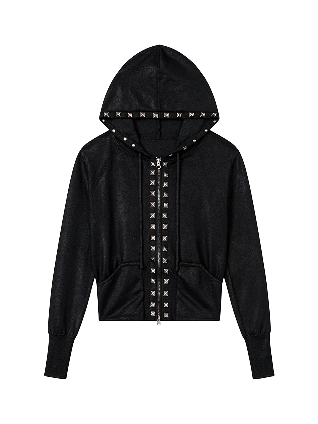 Rebrllion | Waxed Studded Slim-Fit Knit Sweater