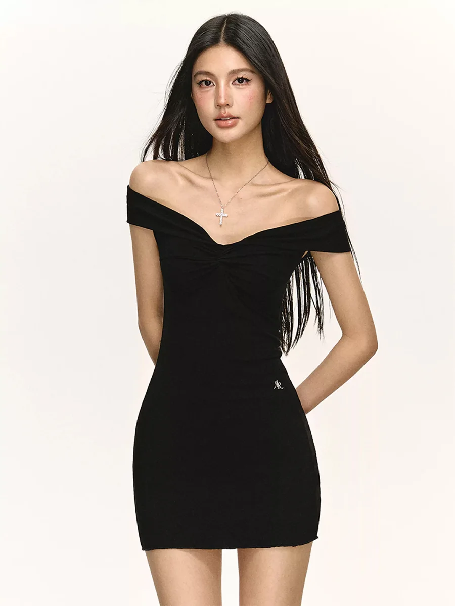 ARISEISM | Off-Shoulder Slim Fit Dress - 3