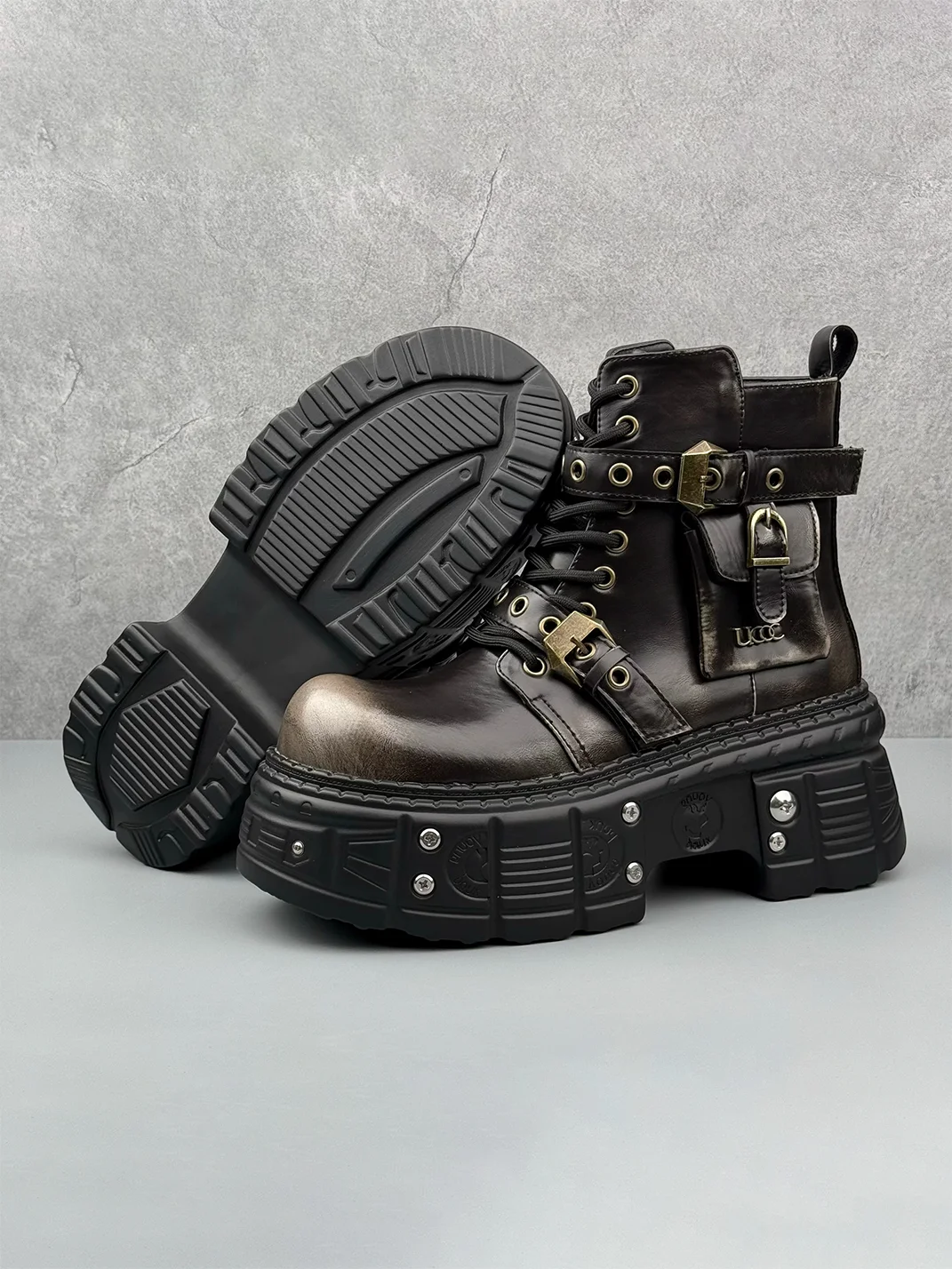 LSDZNX | Platform Punk Ankle Boots