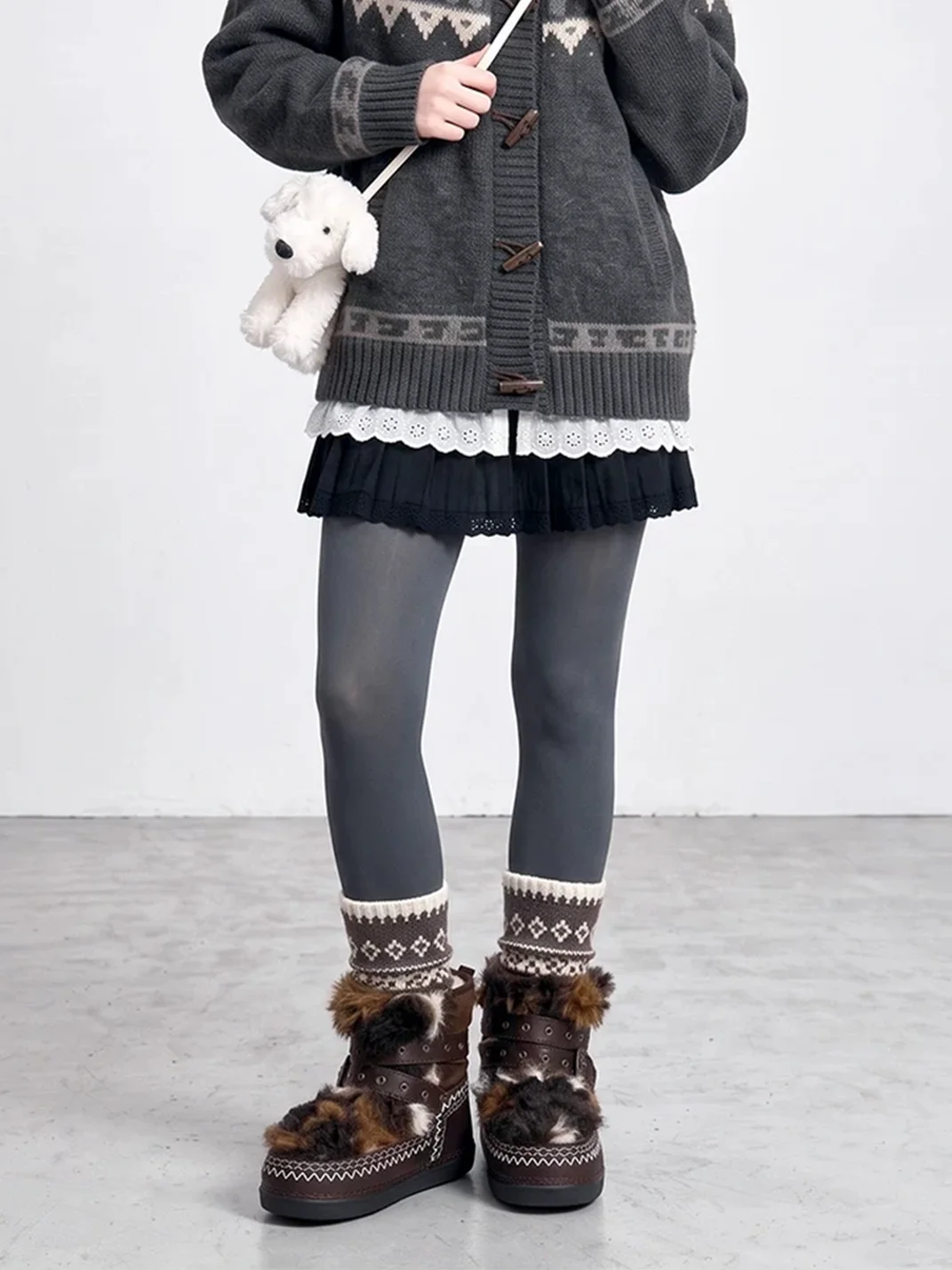 LMDD | Platform Buckle Strap Plush Snow Boots
