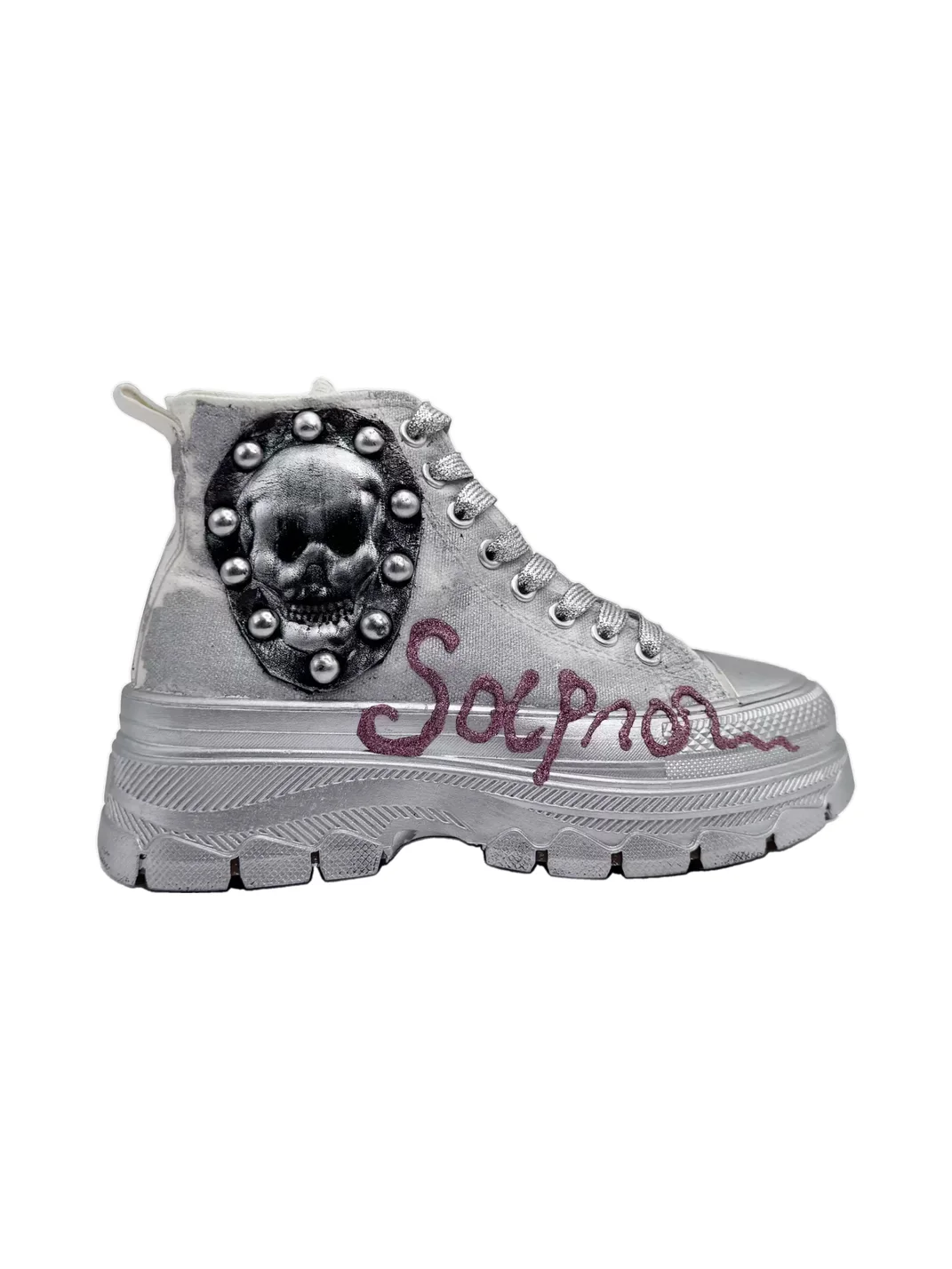 Savage Growth | Hand-Painted Platform Canvas Sneakers