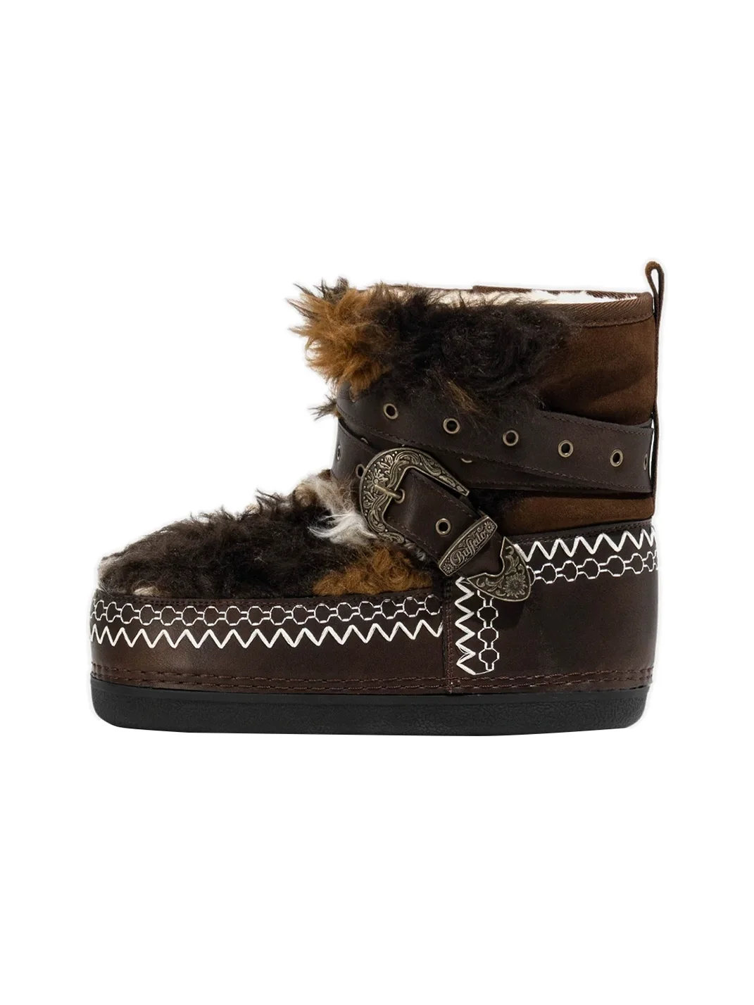 LMDD | Platform Buckle Strap Plush Snow Boots