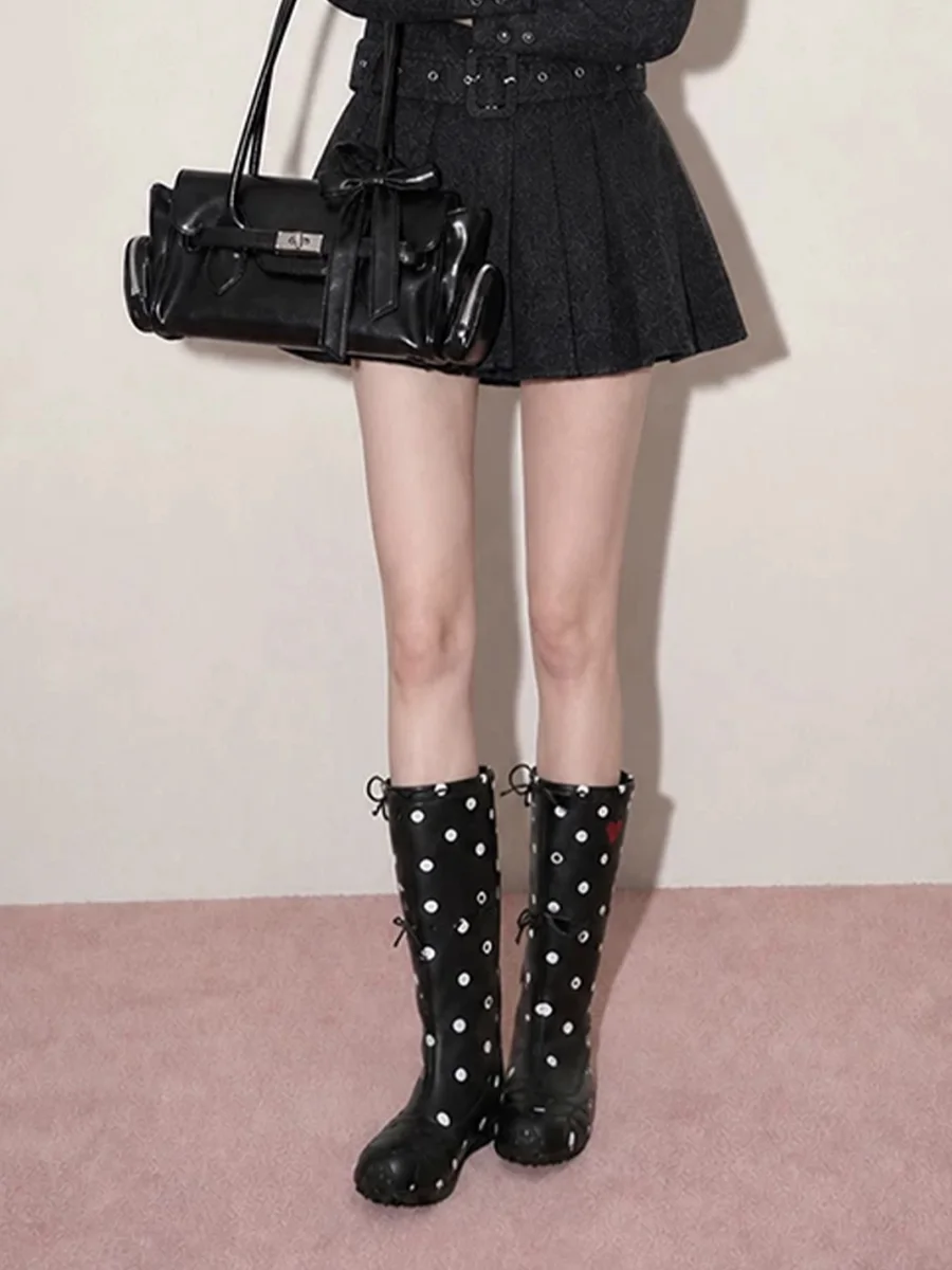 SMILEY | Adjustable Bow Tall Boots - 4