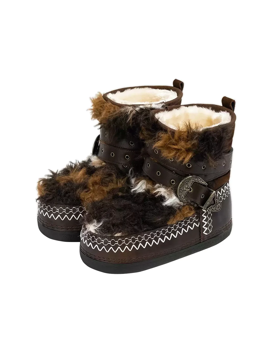 LMDD | Platform Buckle Strap Plush Snow Boots