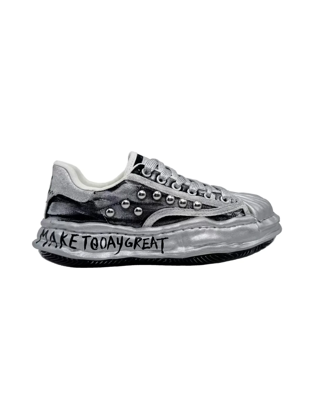 Savage Growth | Hand-Painted Platform Skate Sneakers