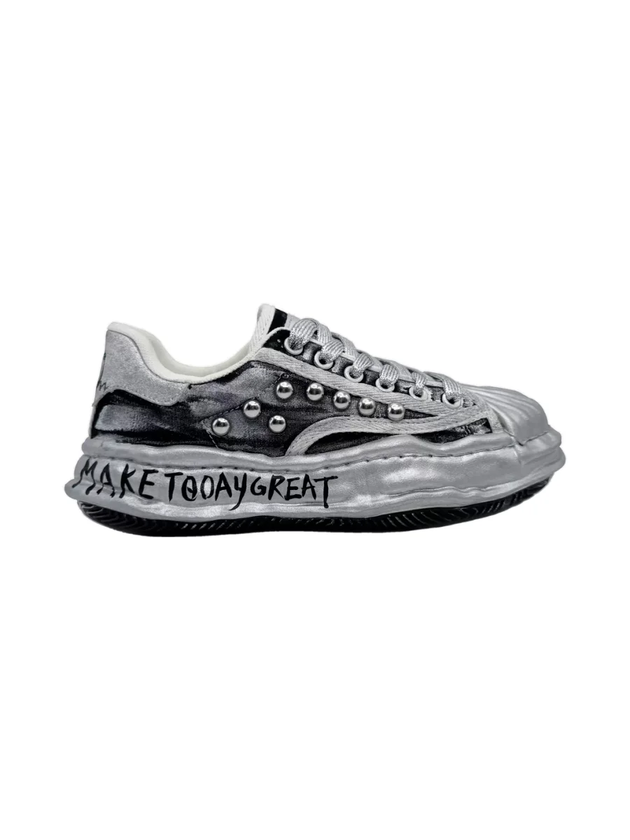 Savage Growth | Hand-Painted Platform Skate Sneakers - 4