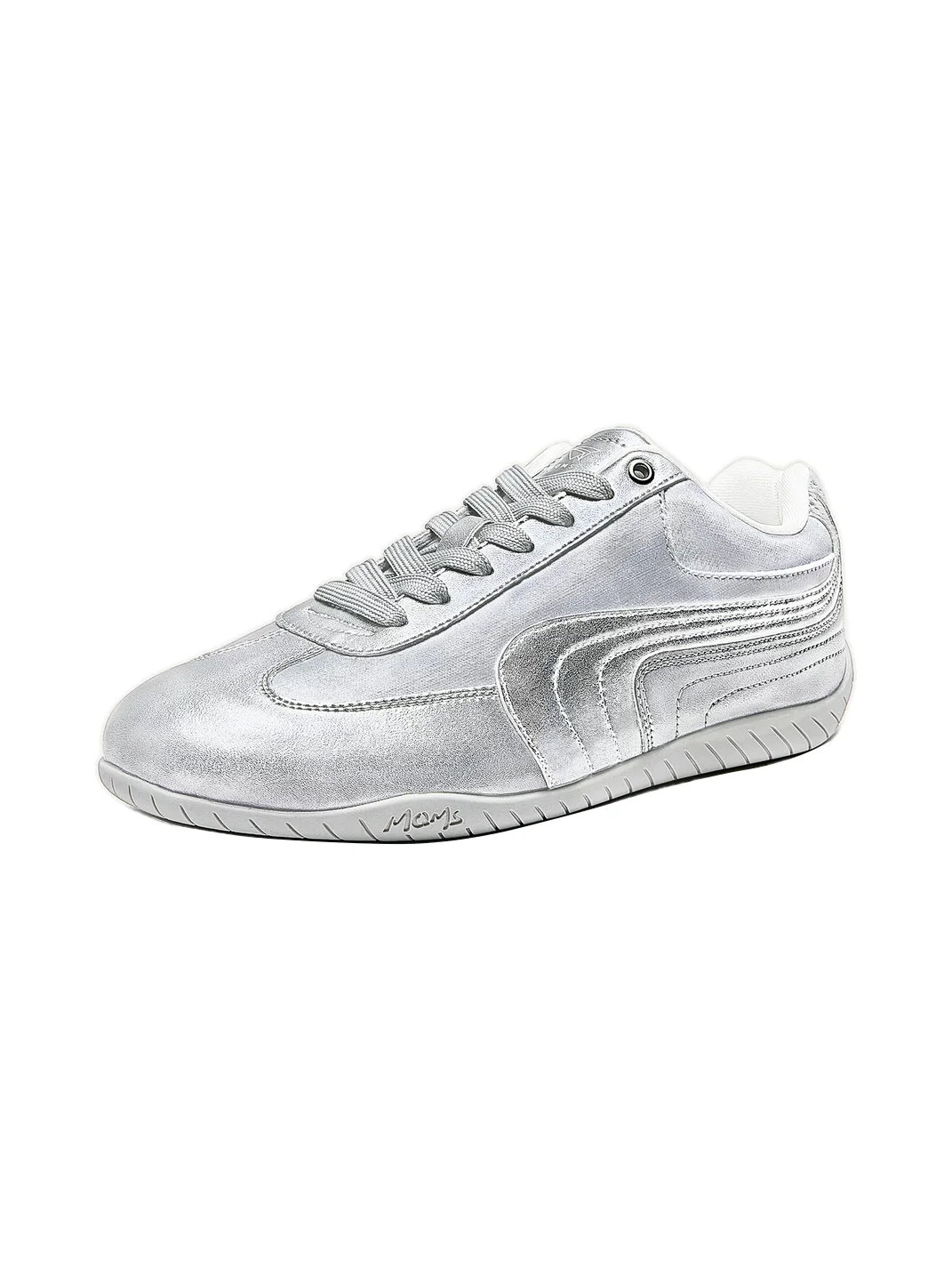 MQMS | Silver Thin-Sole Racing Sneakers