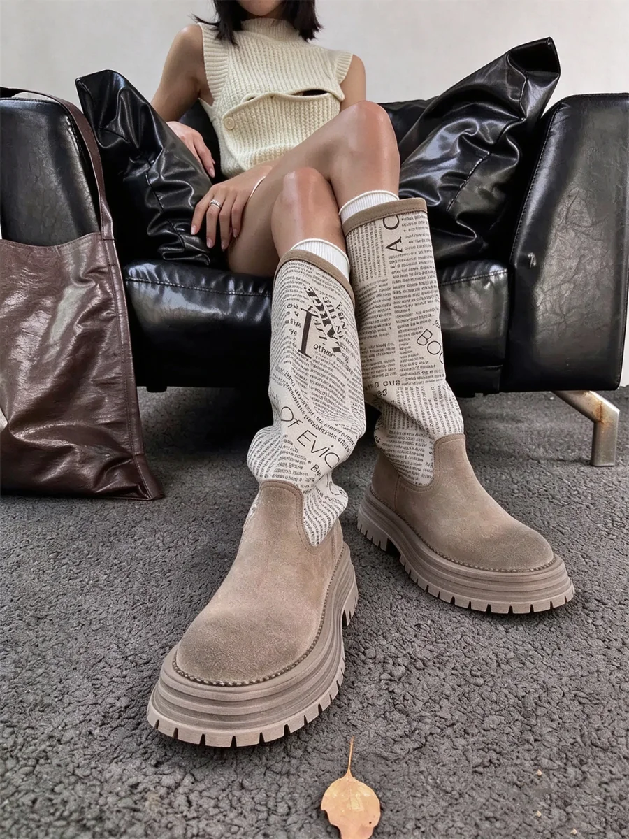 GSL | Chunky Sole Knee-High Riding Boots - 3