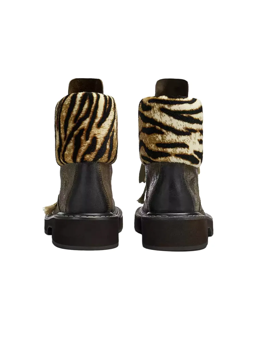 XMZY | Retro Western Workwear Platform Boots - 3