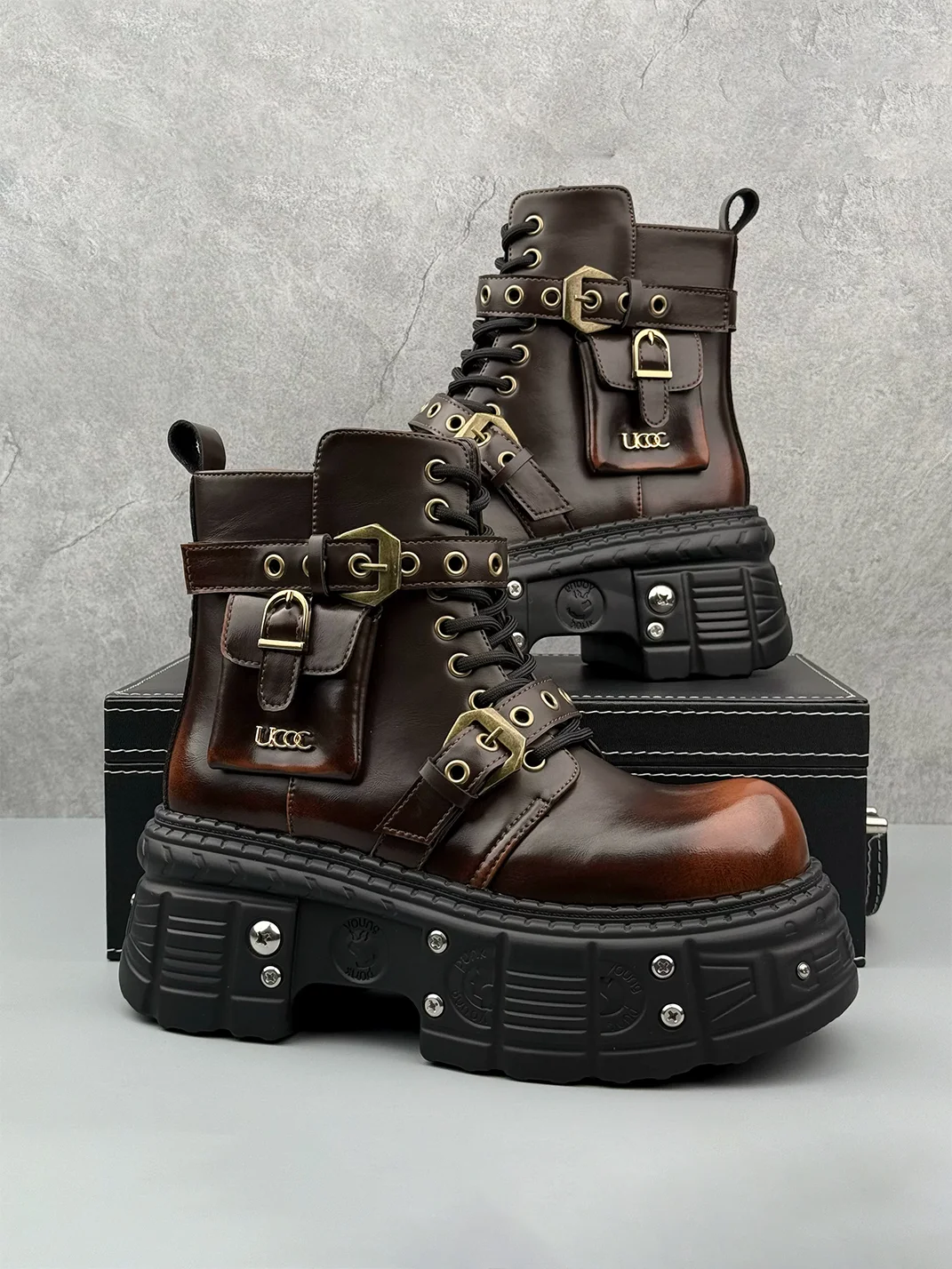 LSDZNX | Platform Punk Ankle Boots