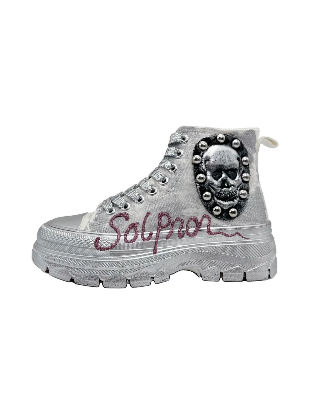 Savage Growth | Hand-Painted Platform Canvas Sneakers