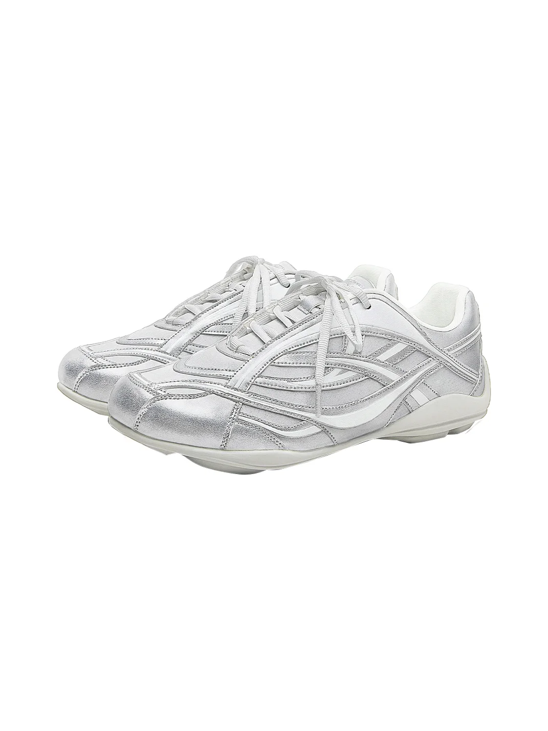MQMS | Silver Mesh Lightweight Trainer Sneakers
