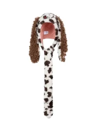 TWINBUTA | Cow Print Plush Hat And Scarf