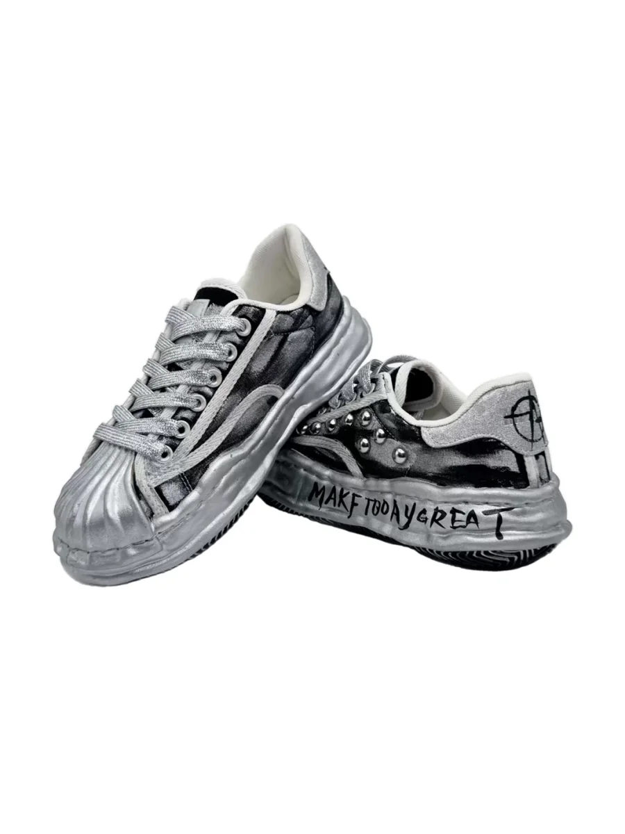 Savage Growth | Hand-Painted Platform Skate Sneakers - 2