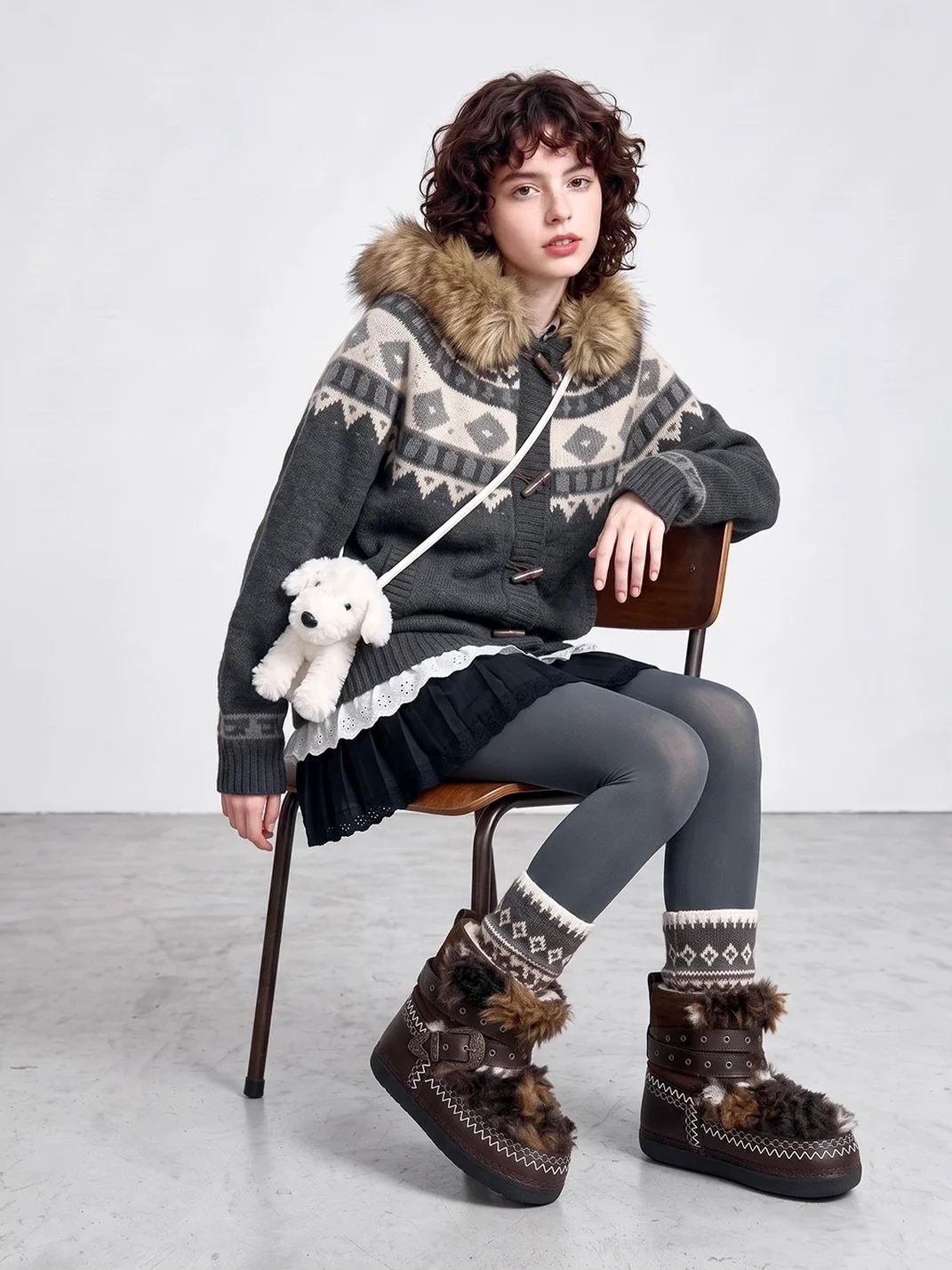 LMDD | Platform Buckle Strap Plush Snow Boots