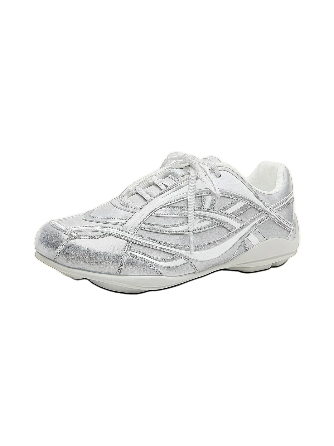 MQMS | Silver Mesh Lightweight Trainer Sneakers