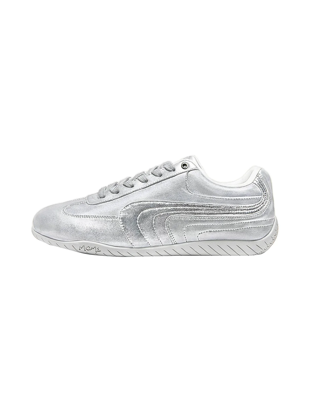 MQMS | Silver Thin-Sole Racing Sneakers