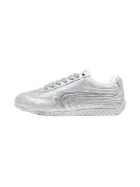 MQMS | Silver Thin-Sole Racing Sneakers