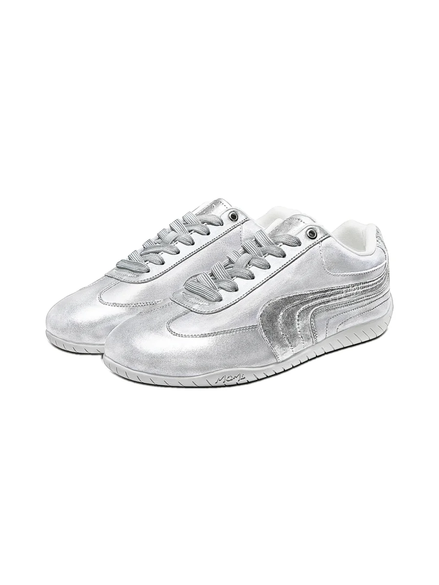 MQMS | Silver Thin-Sole Racing Sneakers - 3