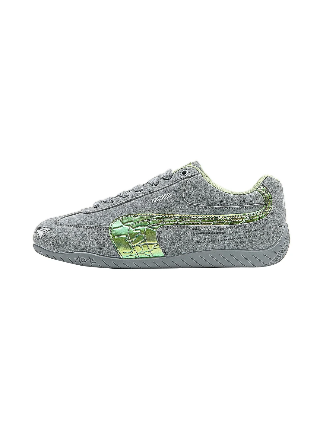 MQMS | Silver Thin-Sole Racing Sneakers