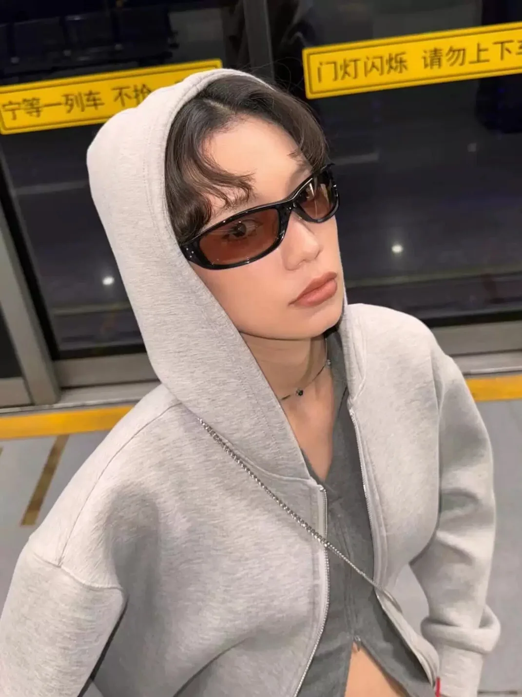 404 | Y2K Rectangular Wraparound Sunglasses