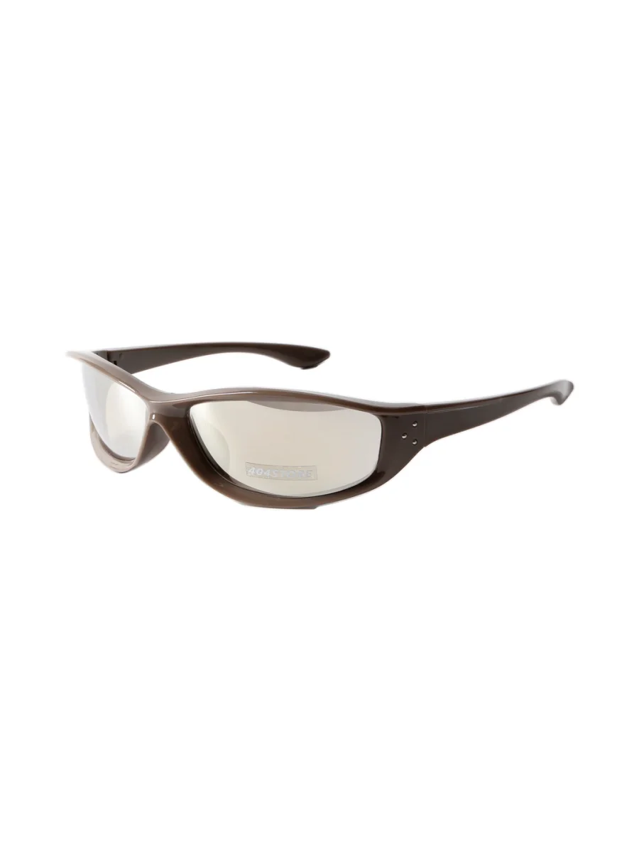 404 | Y2K Rectangular Wraparound Sunglasses - 4