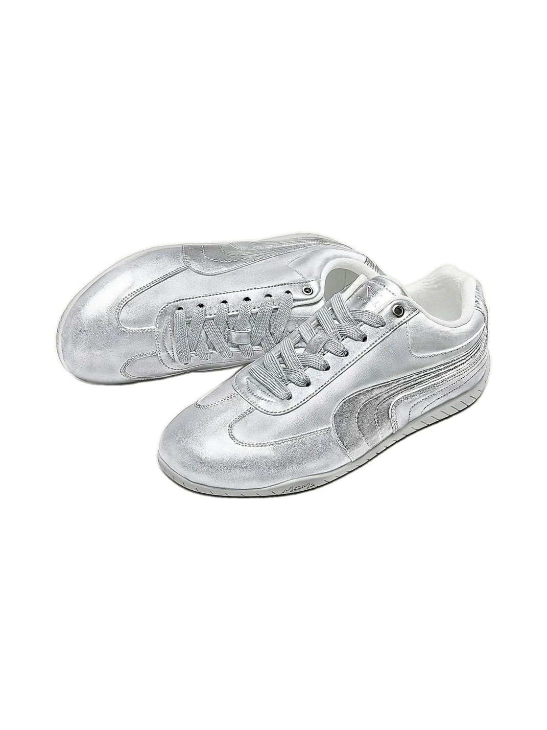 MQMS | Silver Thin-Sole Racing Sneakers
