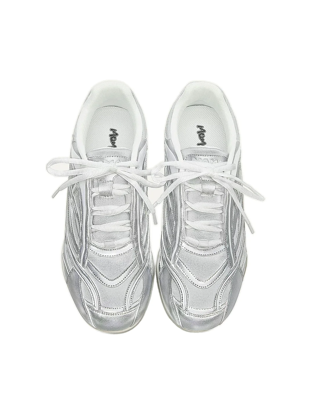MQMS | Silver Mesh Lightweight Trainer Sneakers