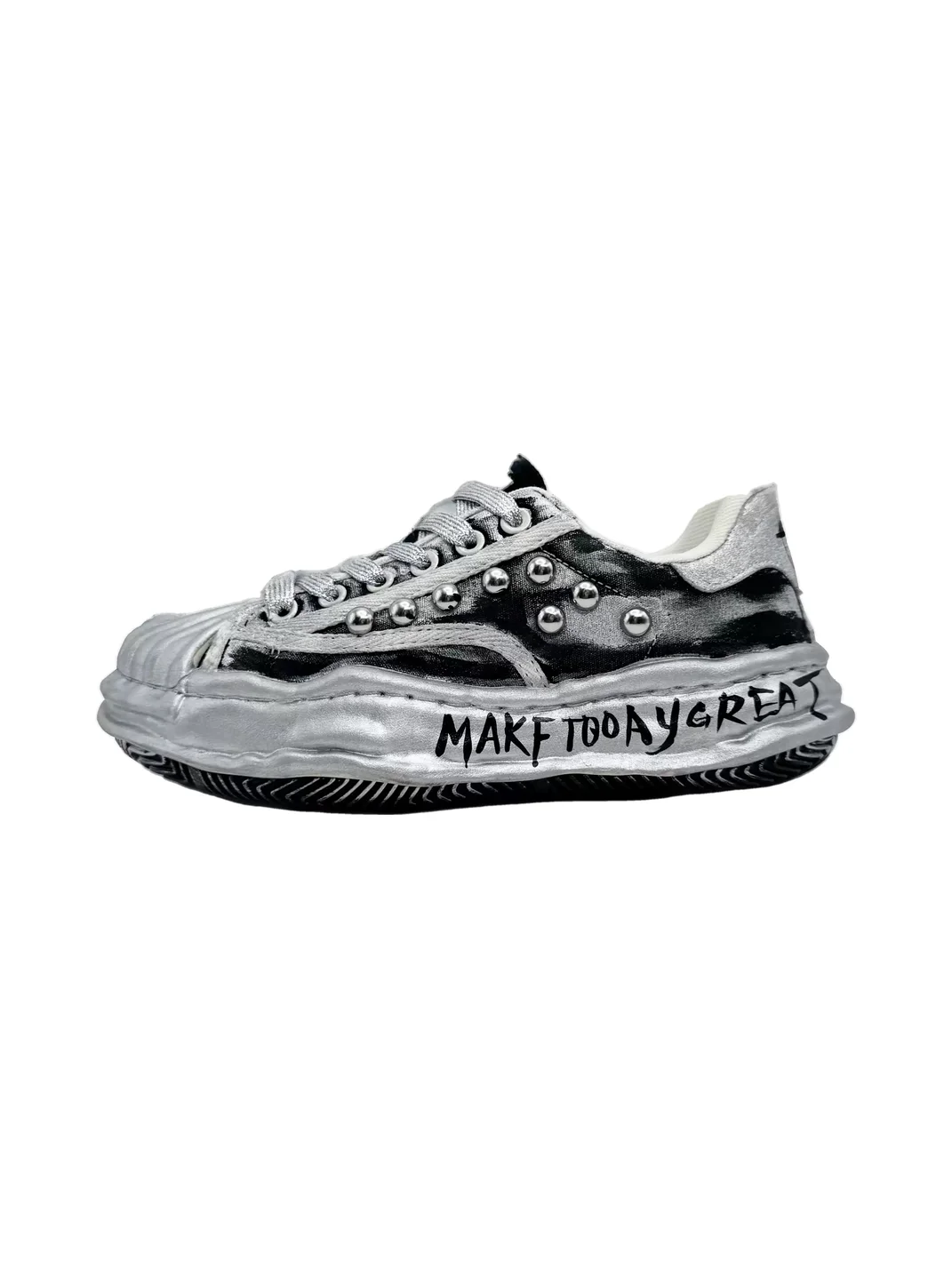 Savage Growth | Hand-Painted Platform Skate Sneakers