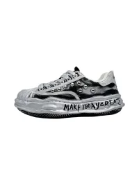 Savage Growth | Hand-Painted Platform Skate Sneakers
