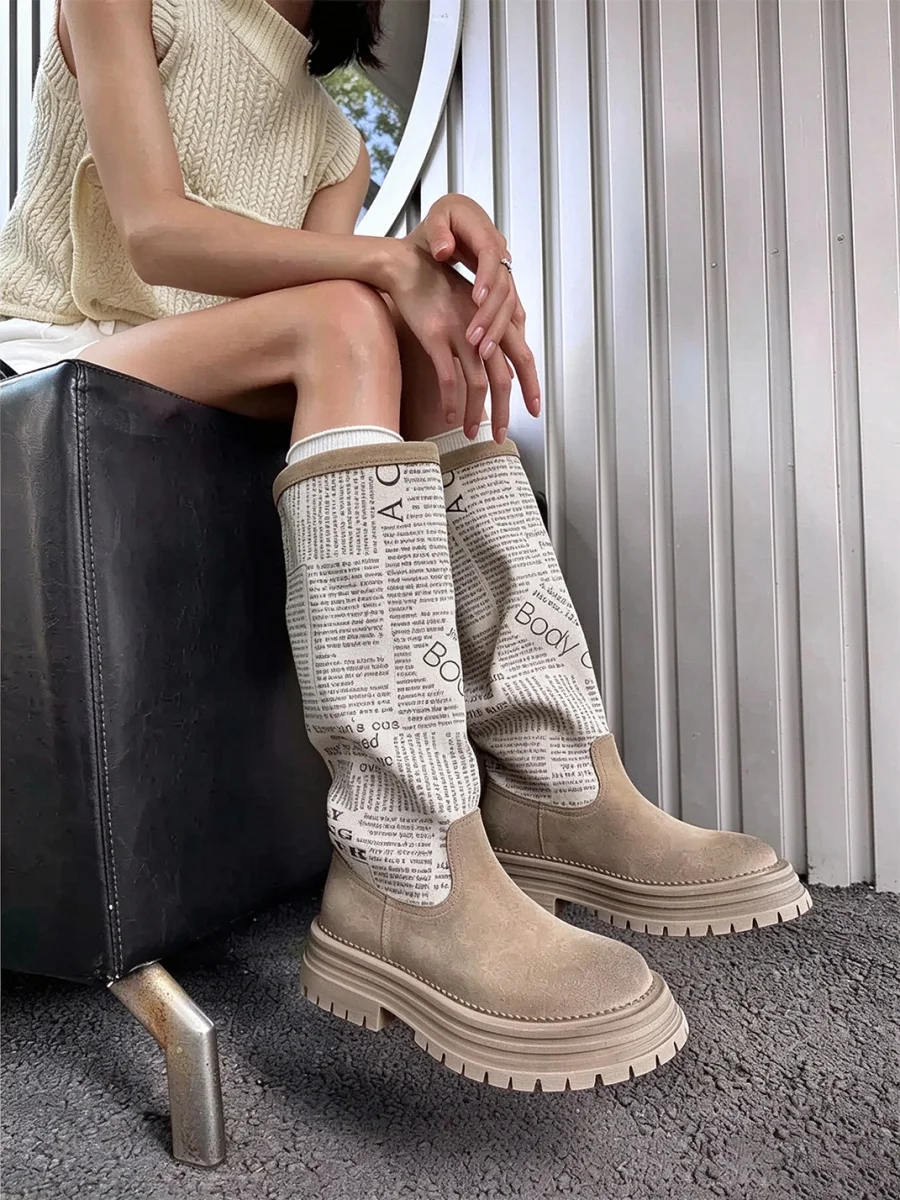 GSL | Chunky Sole Knee-High Riding Boots - 2