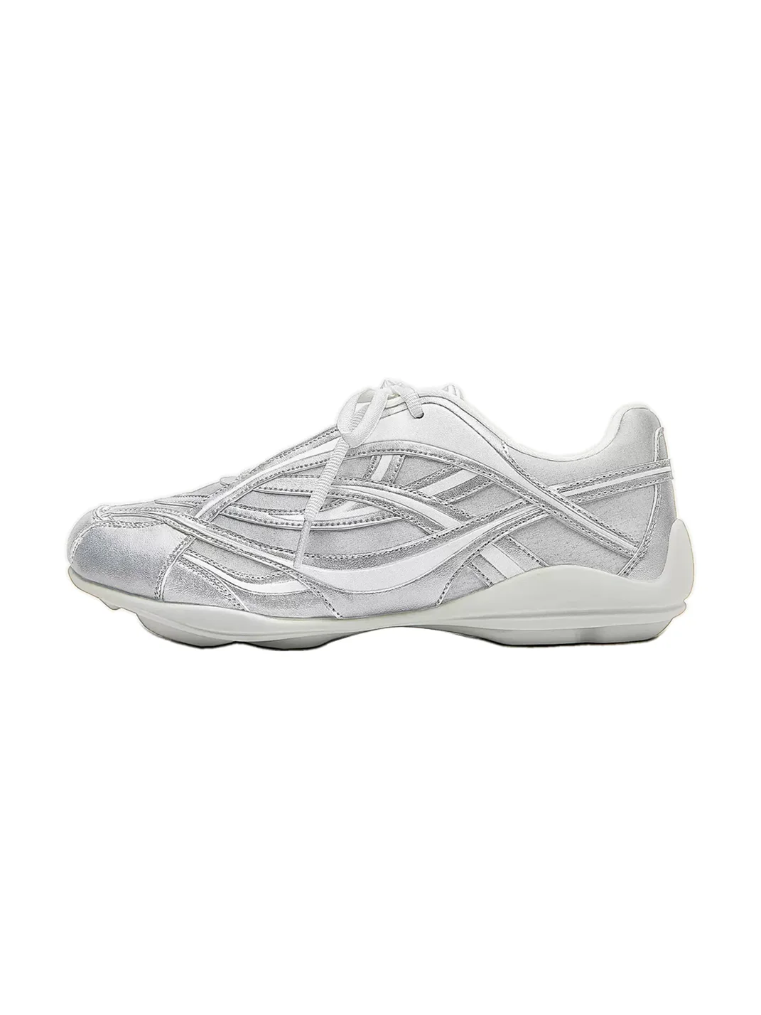 MQMS | Silver Mesh Lightweight Trainer Sneakers