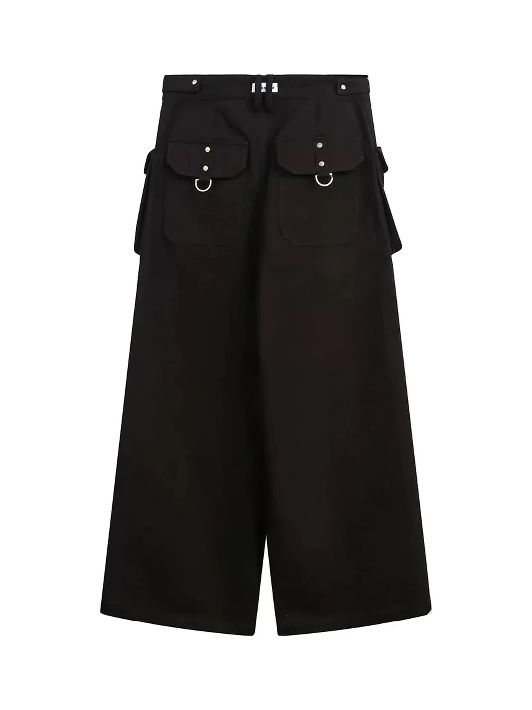JIKOO | Mid-Rise Relaxed Straight-Leg Brushed Cargo Pants