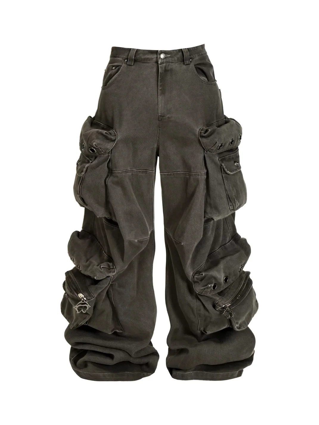 THEWET | Washed Distressed Spray-Stained Cargo Pants