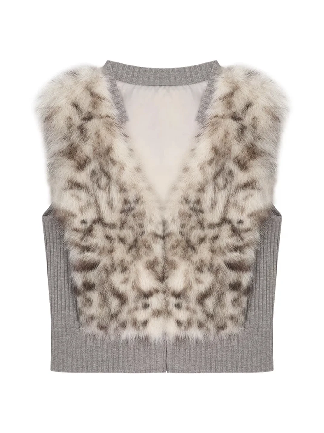 Nico Molly | Plush Sleeveless Vest And Knit Top Set