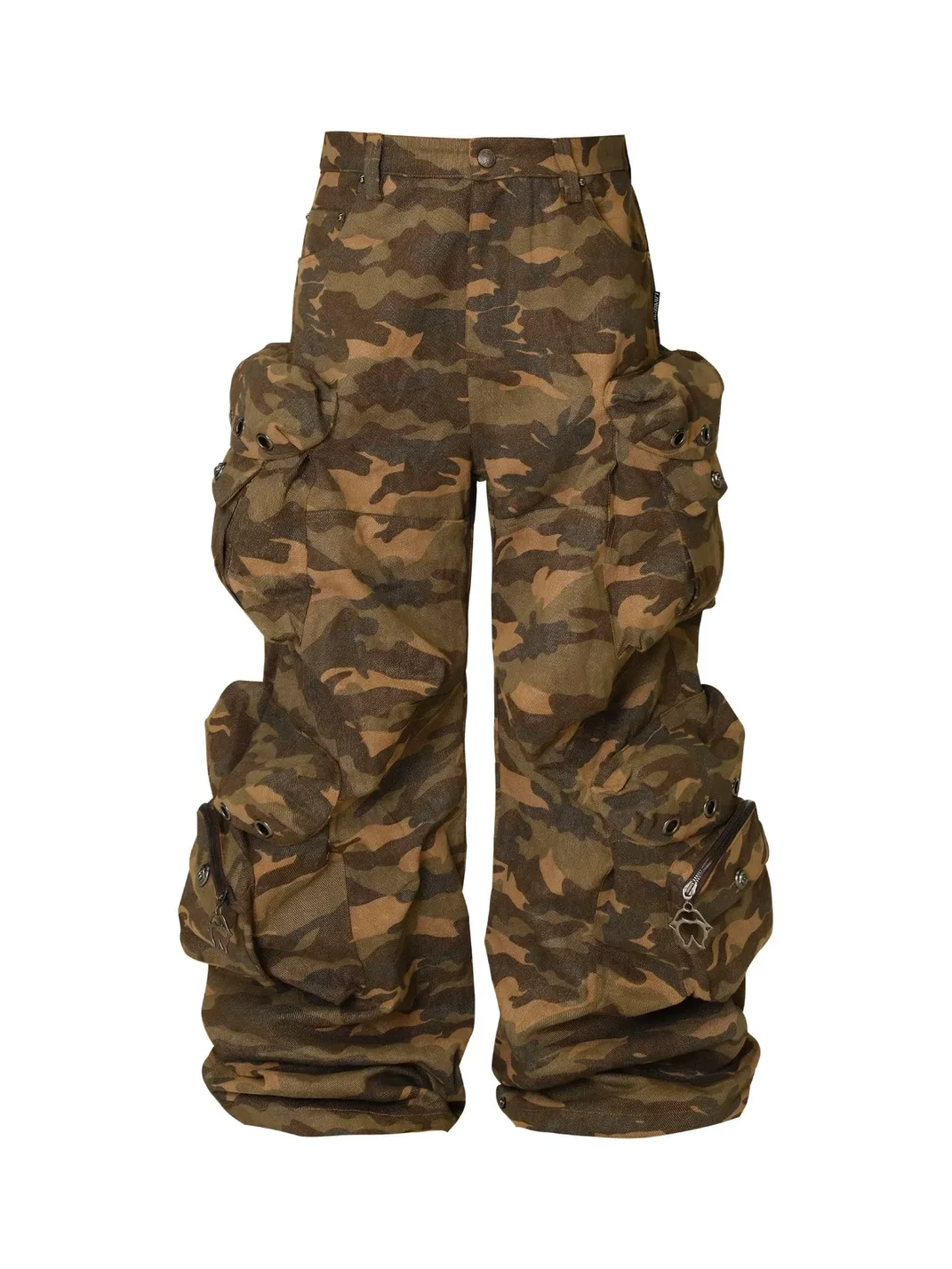 THEWET | Washed Distressed Spray-Stained Cargo Pants