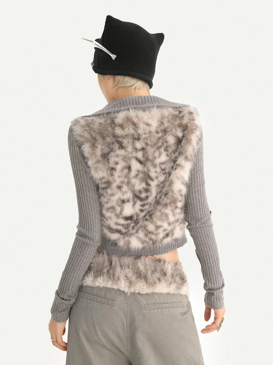 Nico Molly | Plush Sleeveless Vest And Knit Top Set - 3