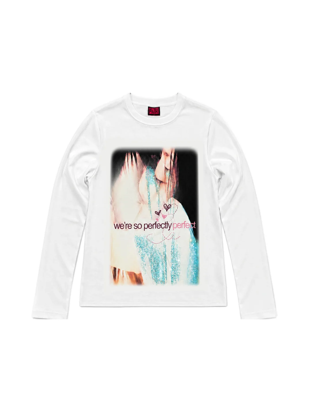PAIKI | Slim-Fit Glitter Portrait Long-Sleeve T-Shirt