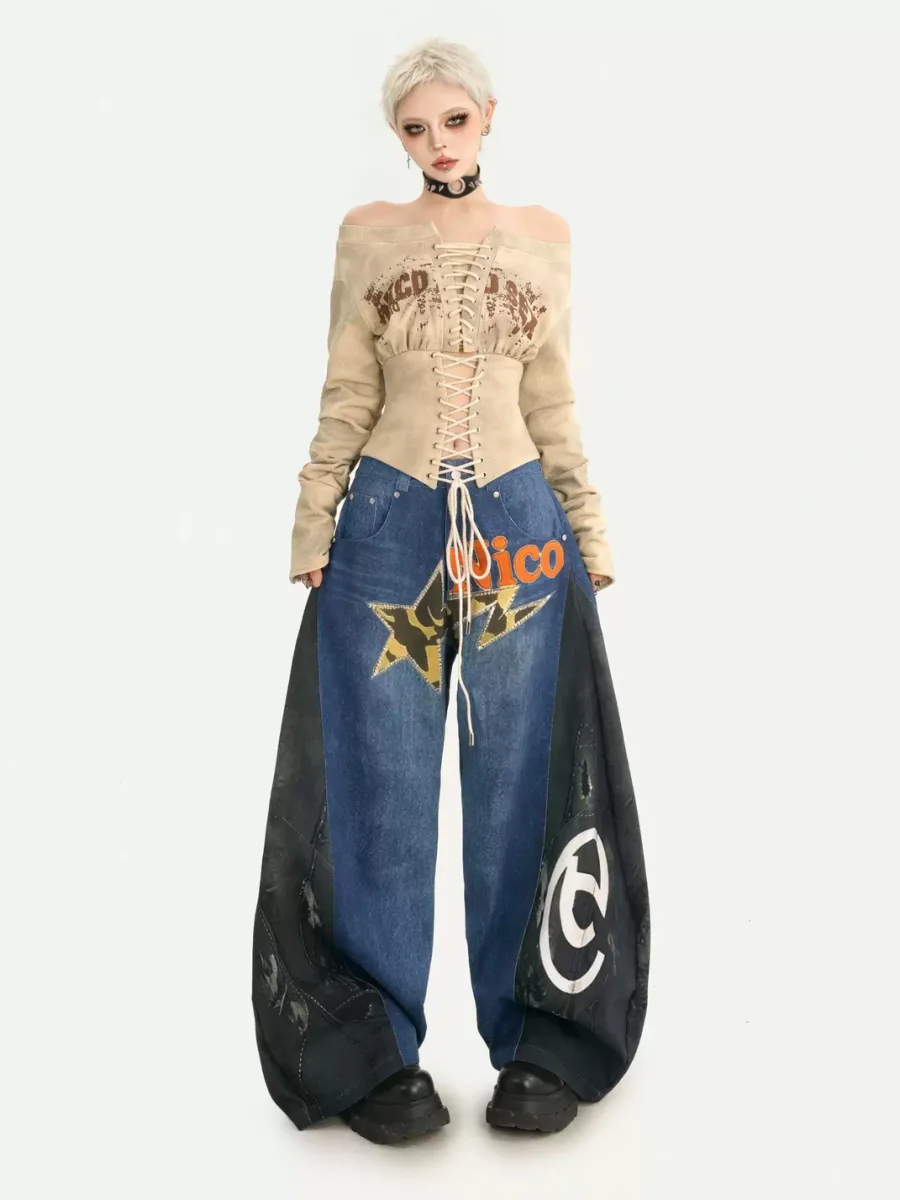 Nico Molly | Off-Shoulder Lace-Up Fitted Shirt - 4