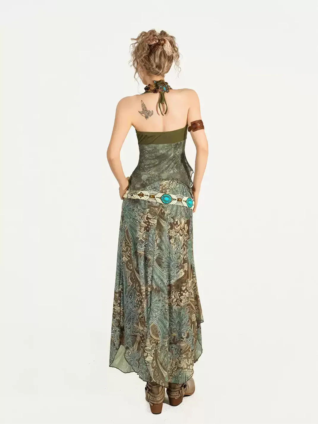 Nico Molly | Printed Camisole And Asymmetrical Skirt Set