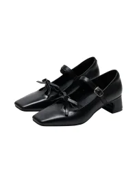 Littlegood | Retro Square Toe Mary Jane Shoes